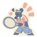 Tennis Bruno Sticker