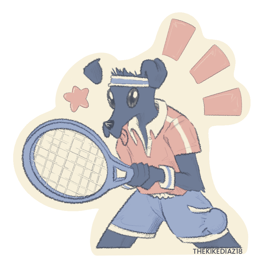 Tennis Bruno Sticker