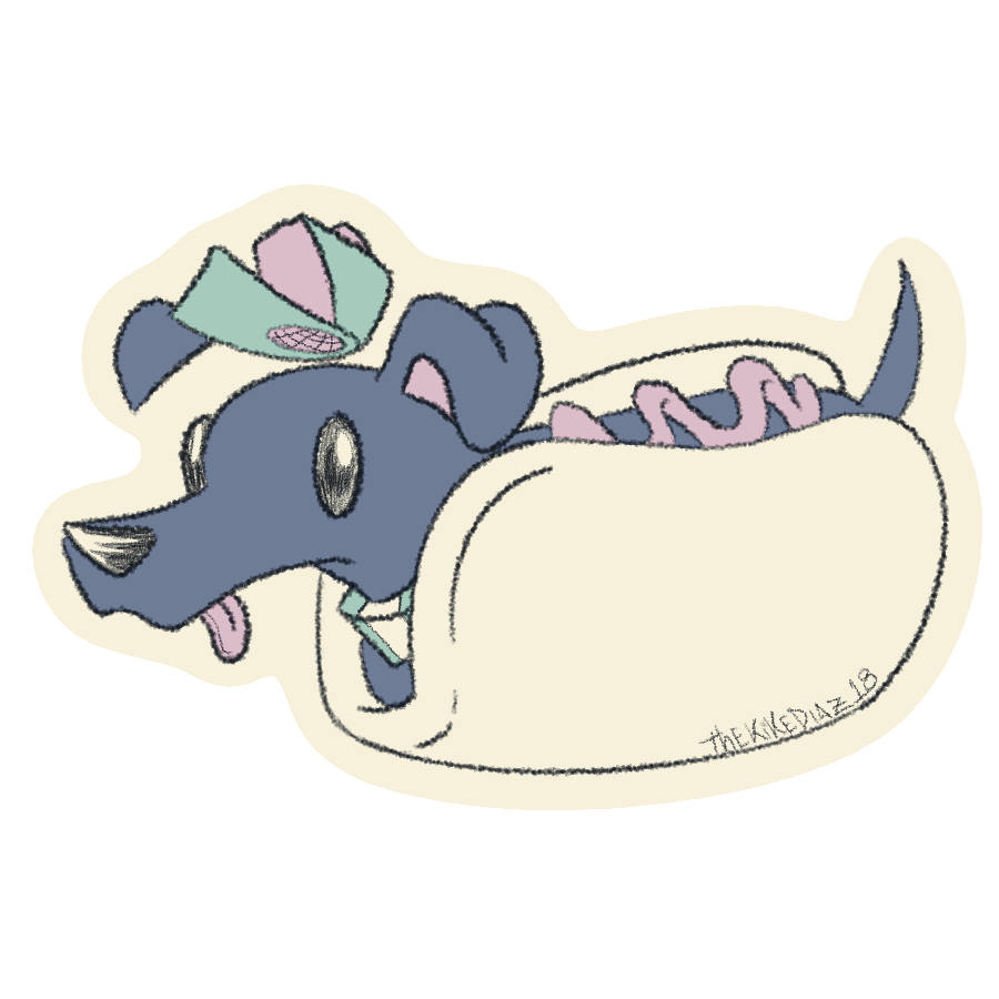 Hot Dog Bruno Sticker